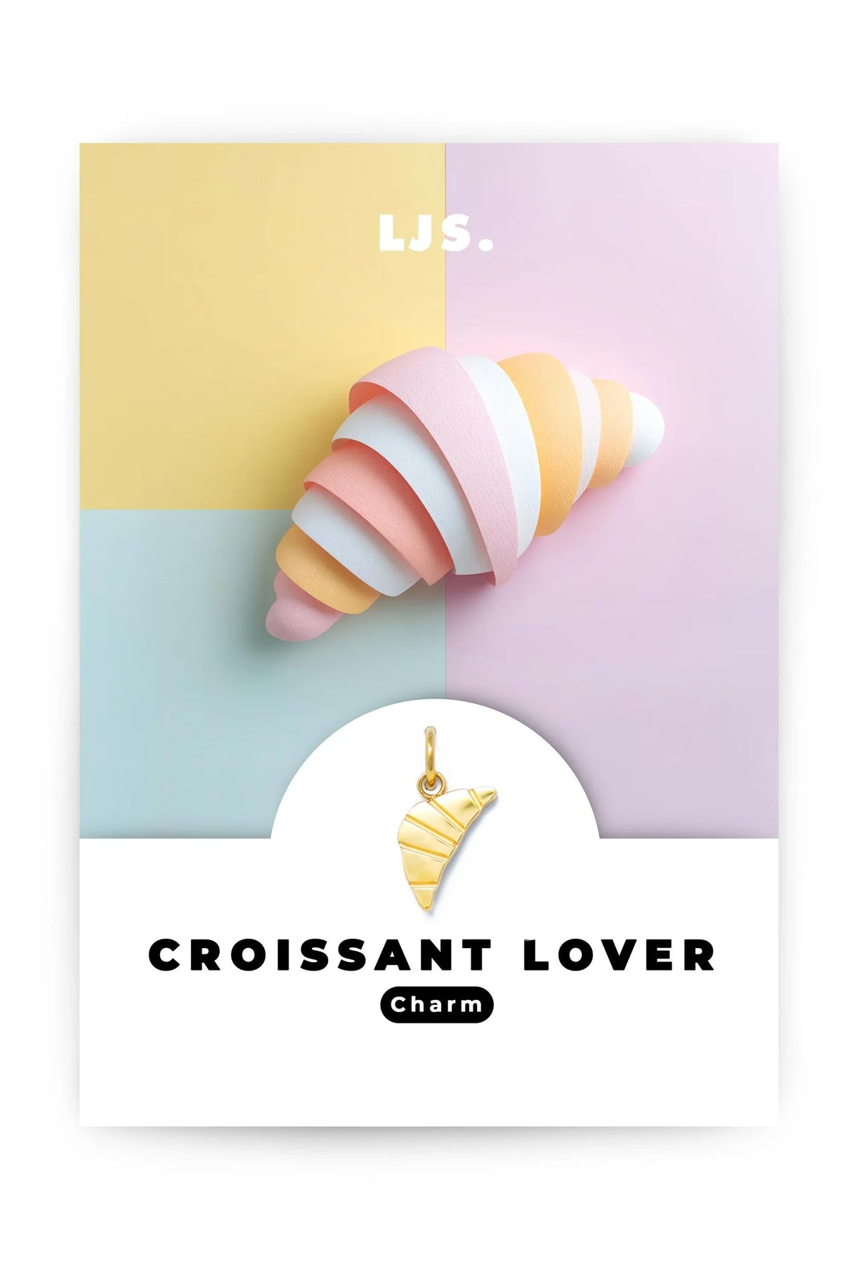 Little Jewellery Story - Kettenanhänger CROISSANT LOVER gold