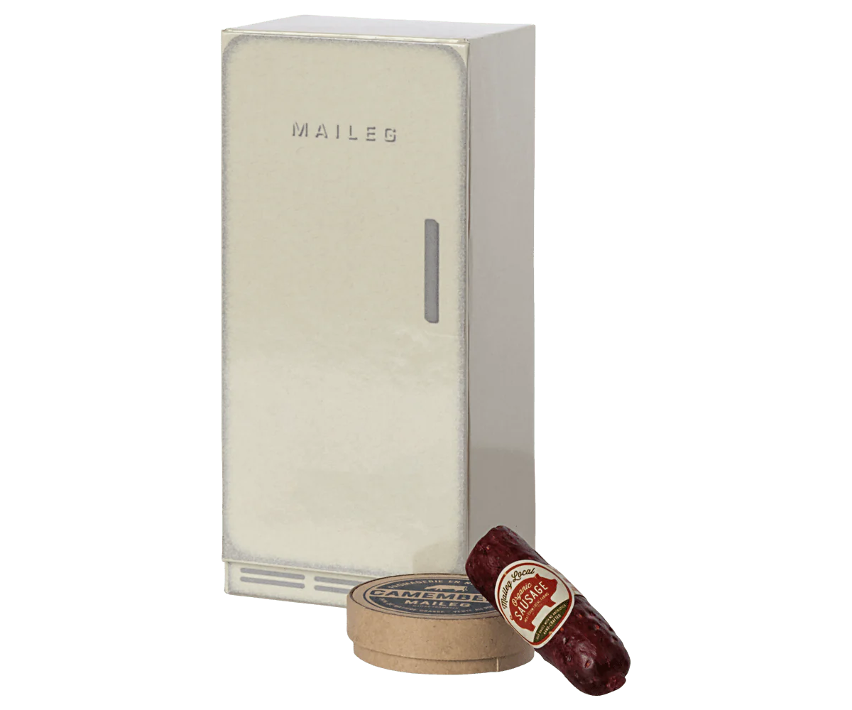 Maileg - Kühlschrank für Mäuse mit Lebensmittel