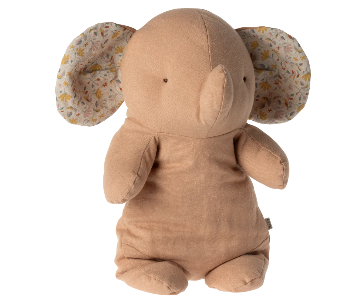 Maileg - Stofftier Elefant medium rosa aus Leinen