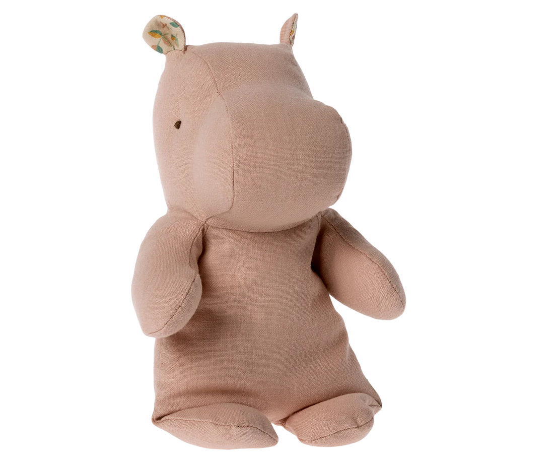 Maileg -  Stofftier Hippo klein rosa aus Leinen/ Baumwolle