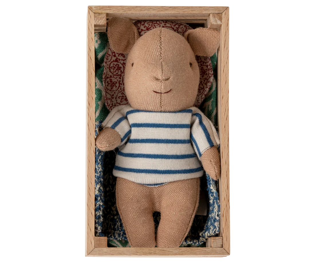 Maileg - Stofftier Schwein in der Box Junge