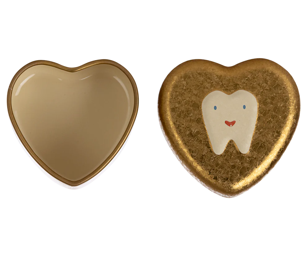 Maileg - Zahnbox in Herzform gold