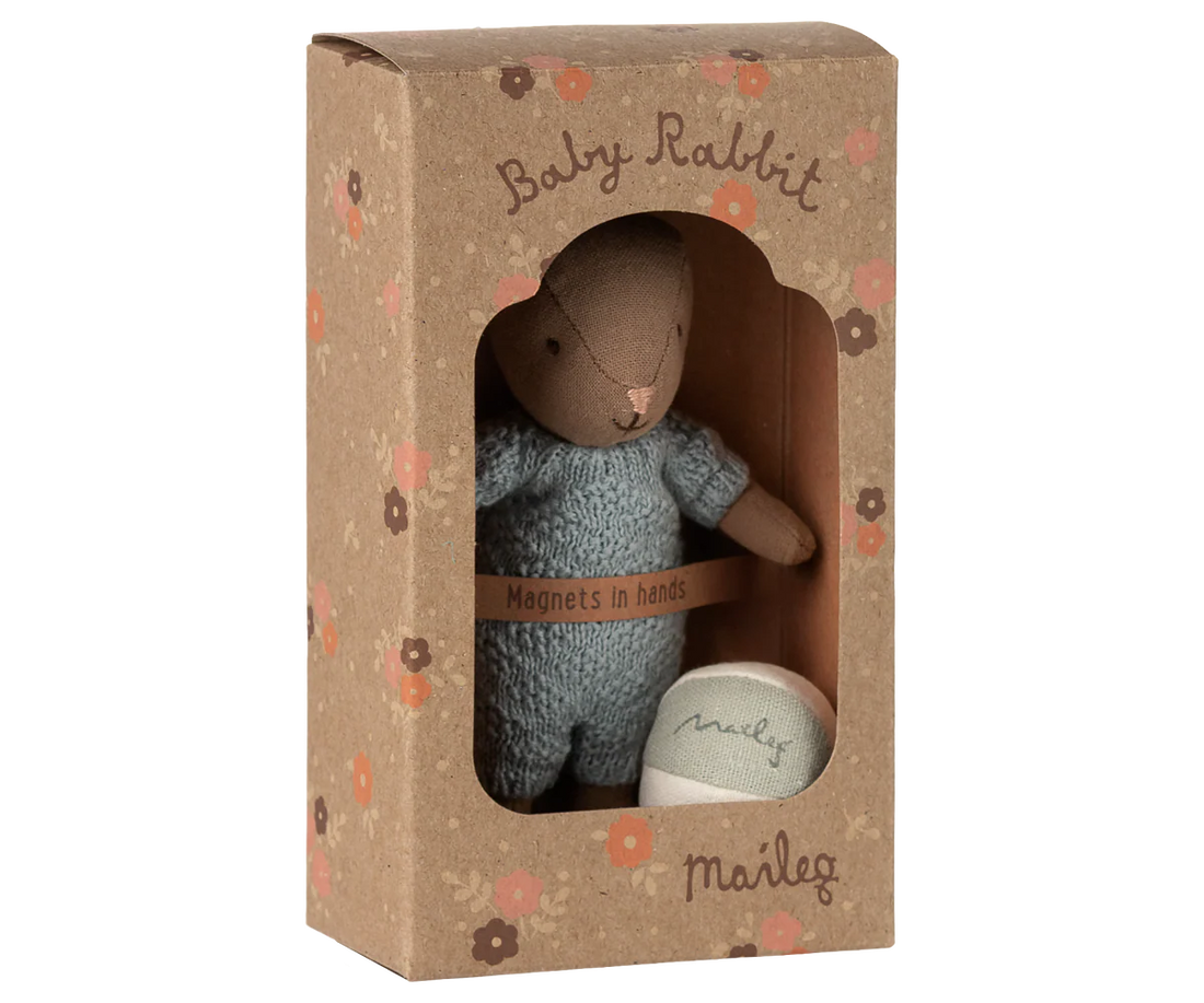 Maileg - Kaninchen Set Micro braun blau