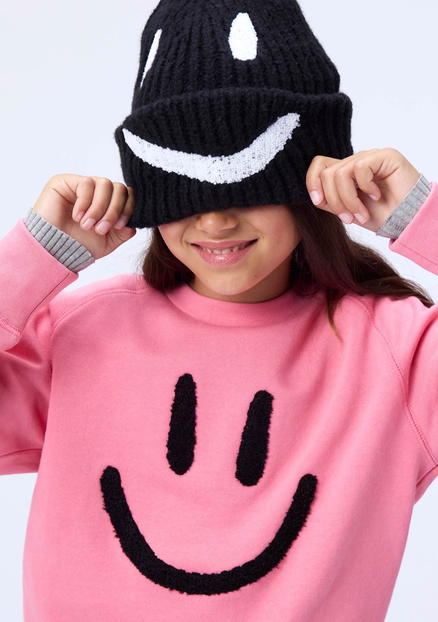 Molo - Sweatshirt für Mädchen mit Smiley in rosa