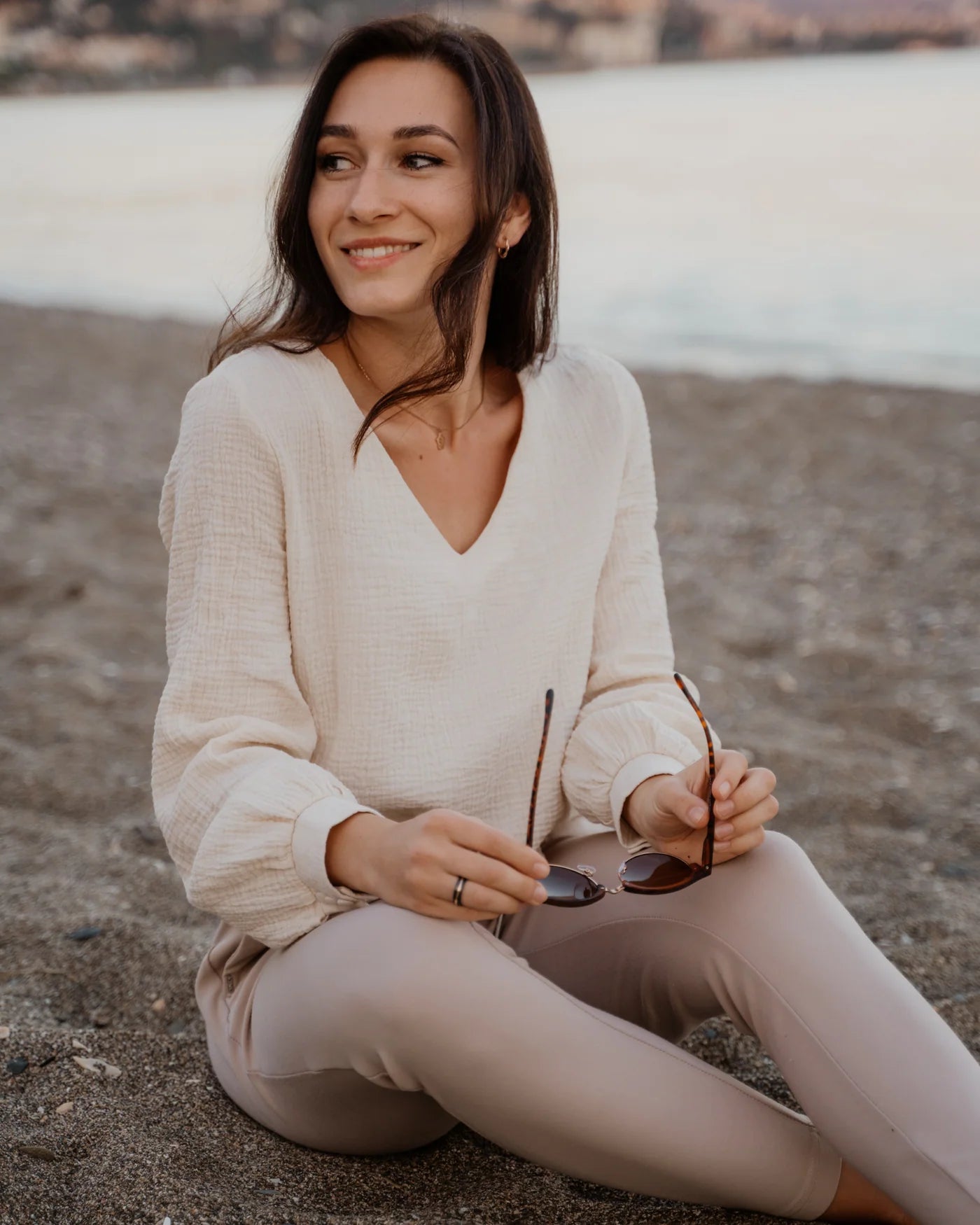 Hutch & Putch - Musselinbluse natur Baumwolle(bio)