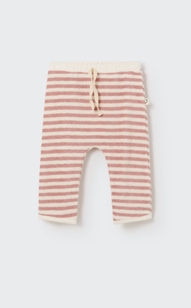 My Little Cozmo - Baby Hose Frottee rosa gestreift