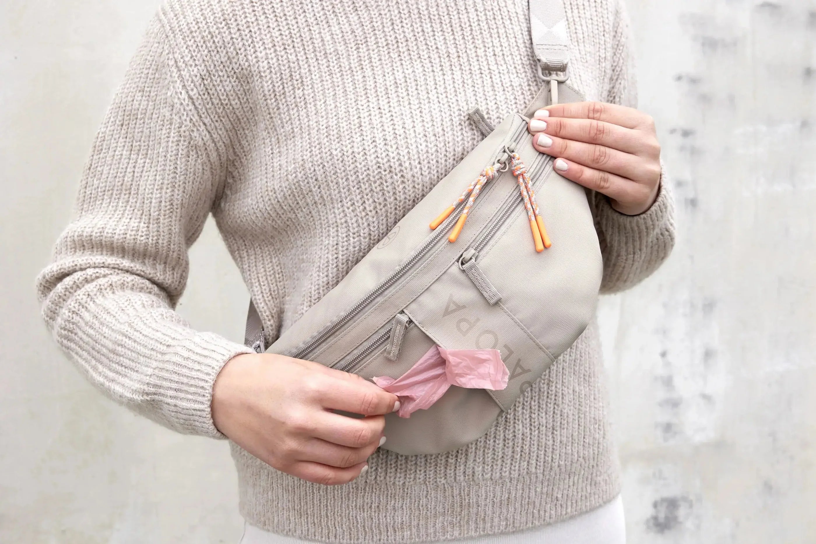 PALOPA - Damen Bauchtasche Emma Hund grau MINI & ME