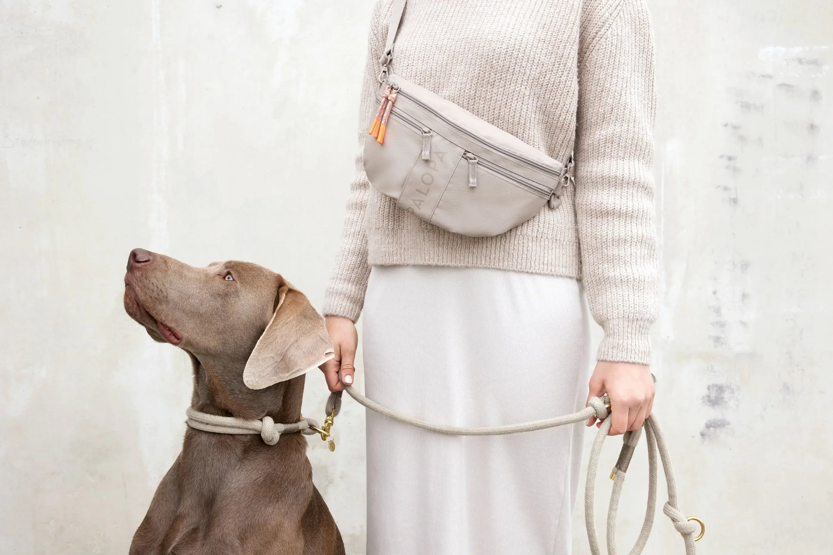 PALOPA - Damen Bauchtasche Emma Hund grau MINI & ME