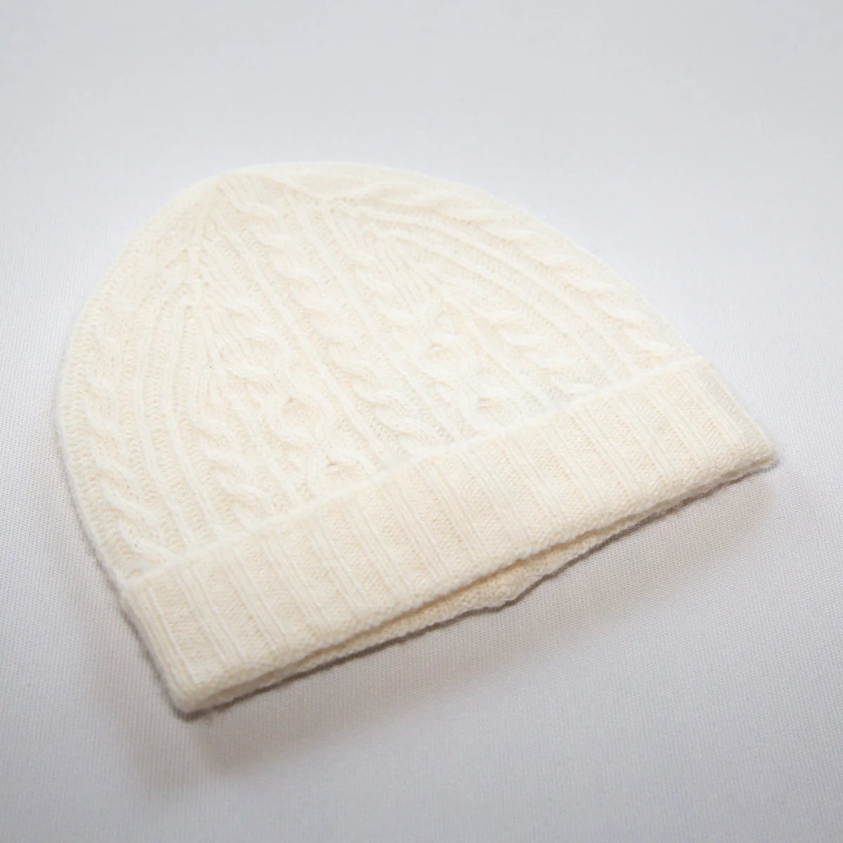 Papa Lobster - Baby Cashmere Mütze AMARI Naturweiß