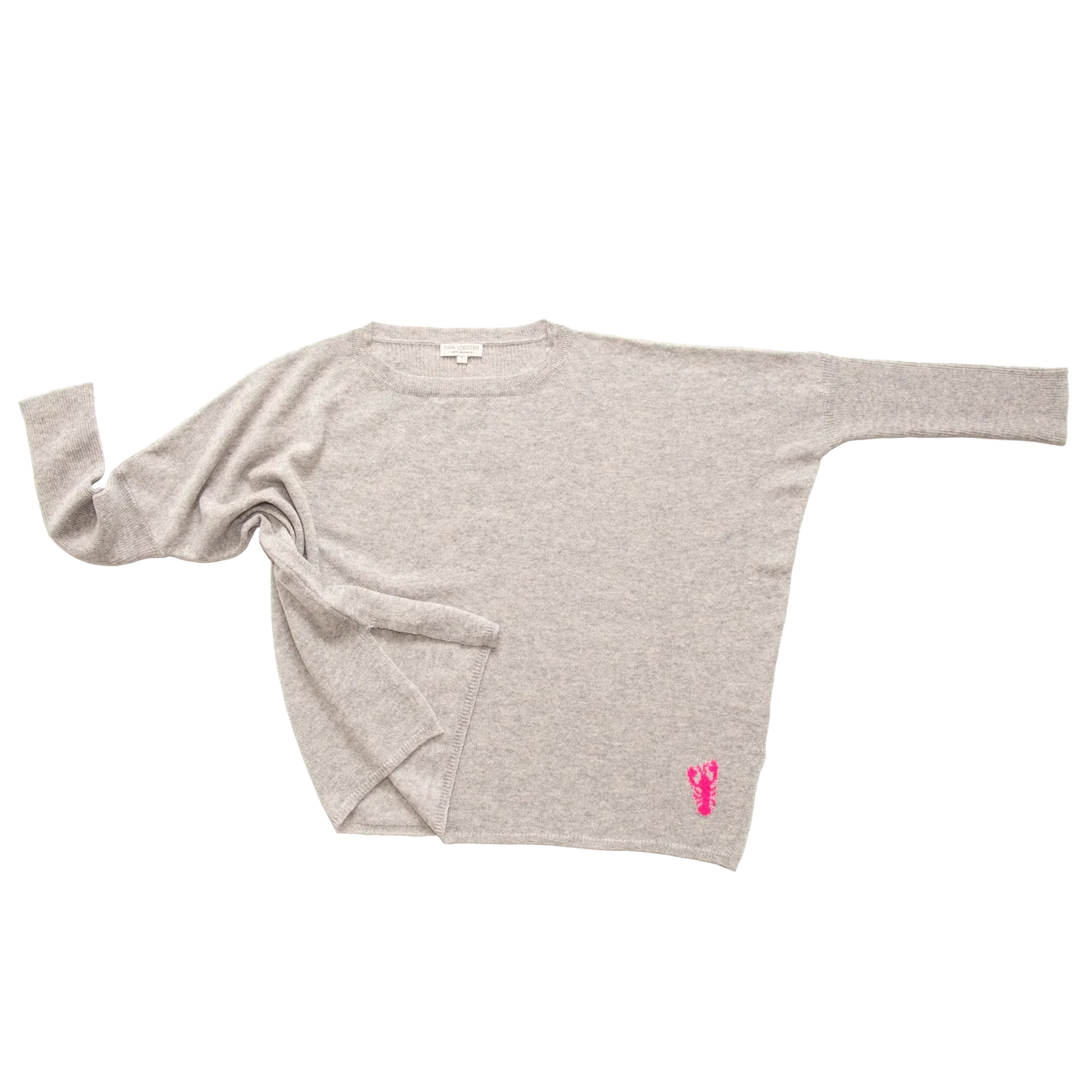 Papa Lobster - Damen Pullover Kaschmir JOHA grau