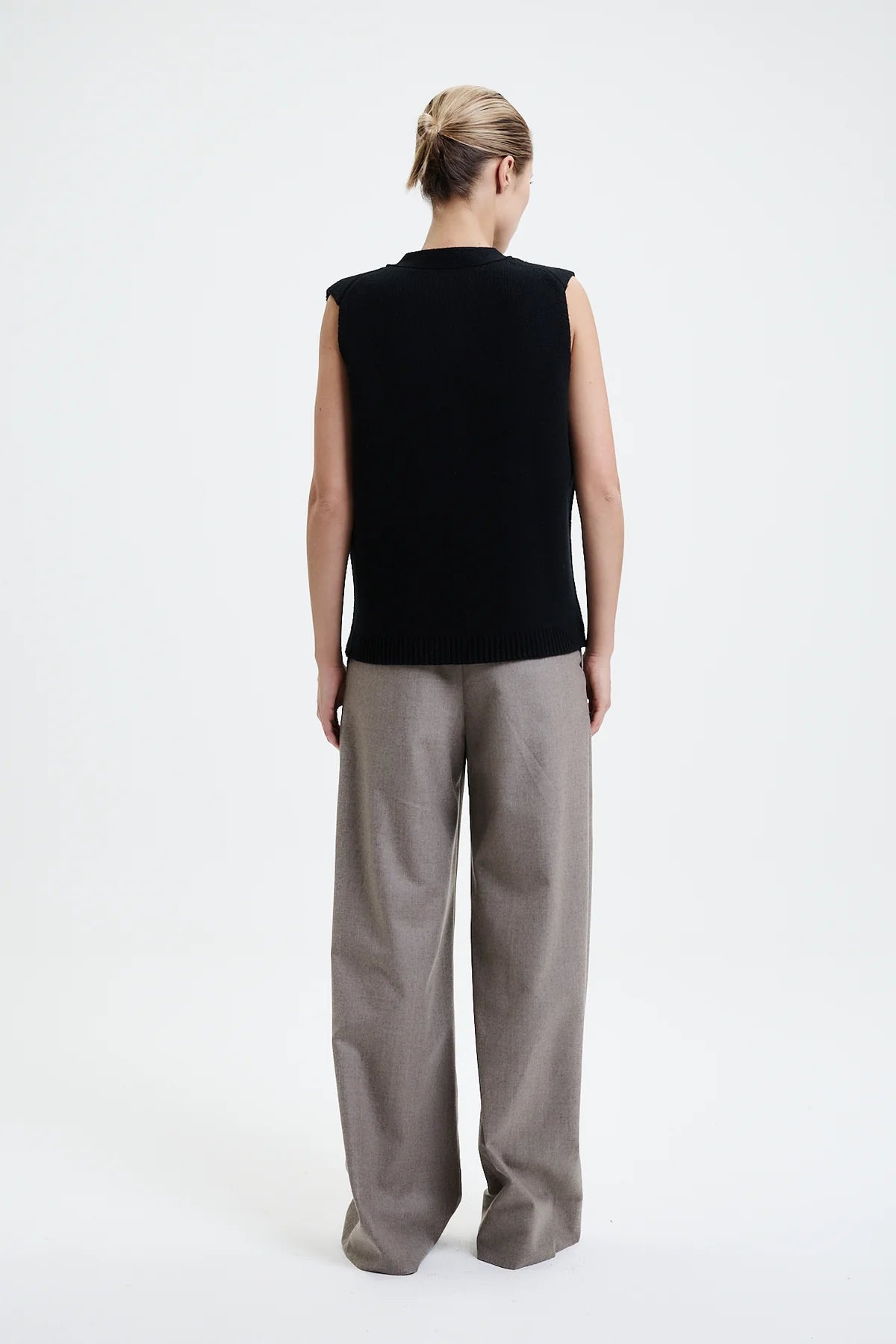 Prinz Berlin - Weste schwarz Wolle/ Cashmere