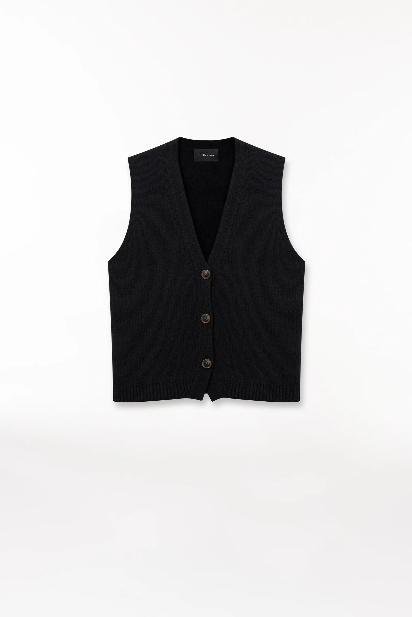 Prinz Berlin - Weste schwarz Wolle/ Cashmere