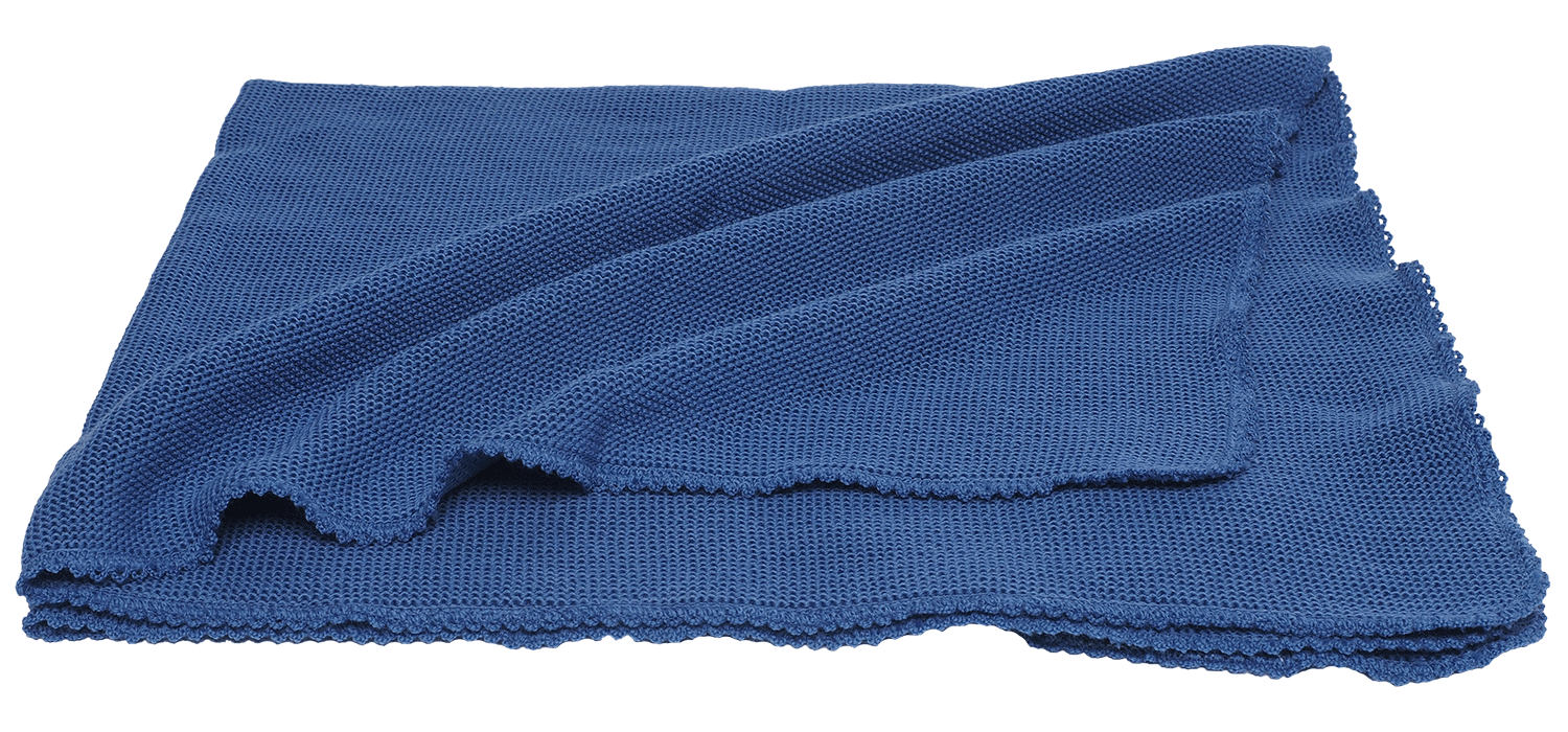 Reiff - Baby-Strickdecke kbTWolle ozean-blau