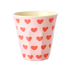 Rice - Melamine Becher einzeln Herz