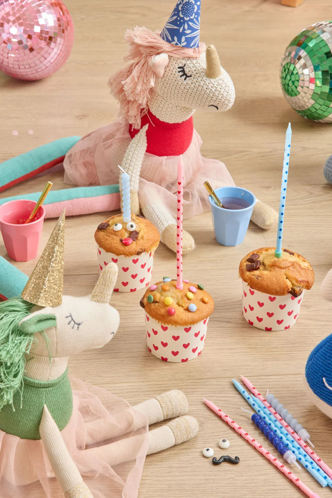 Rice - lange Kuchenkerzen Herzen