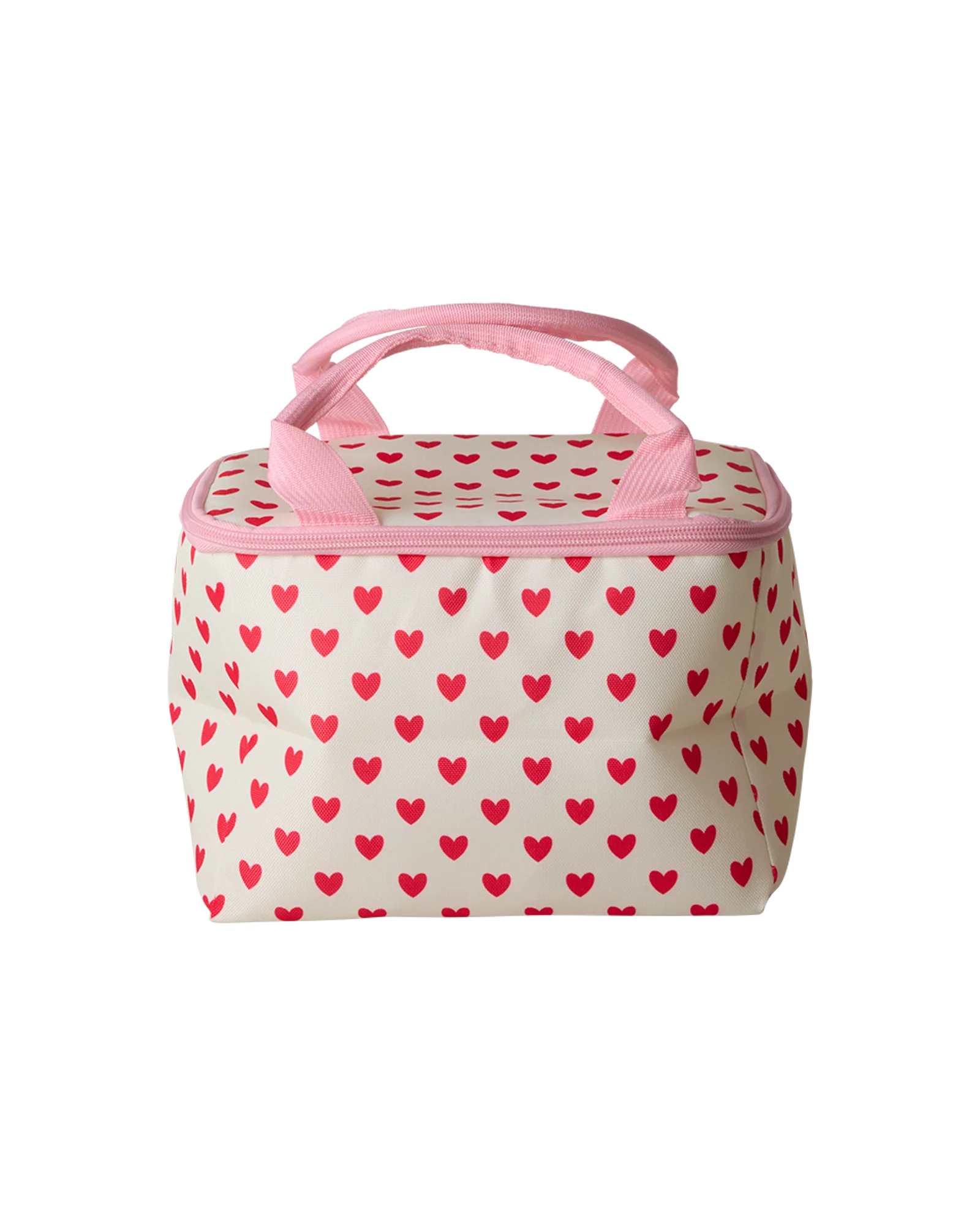 Rice - Stoffkühltasche creme mit Herzen-Print