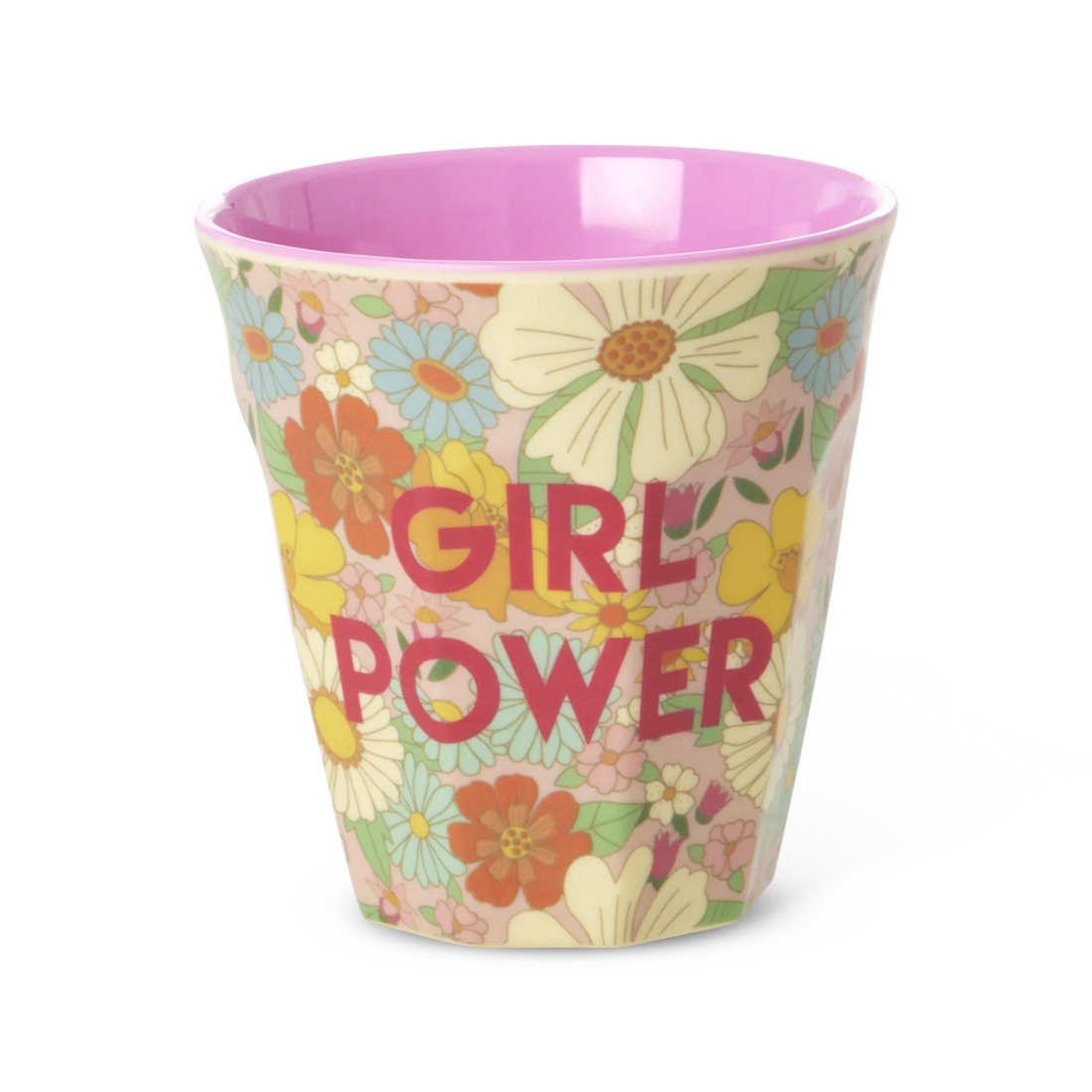 Rice - Melamin Becher "Girl Power" Blumen 250ml