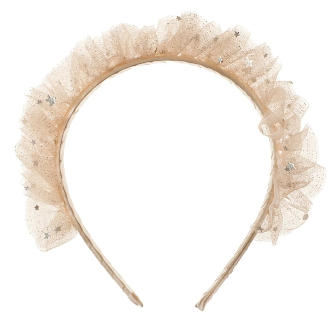 Rockahula - Haarreif mit Tüllrüsche glitzernd