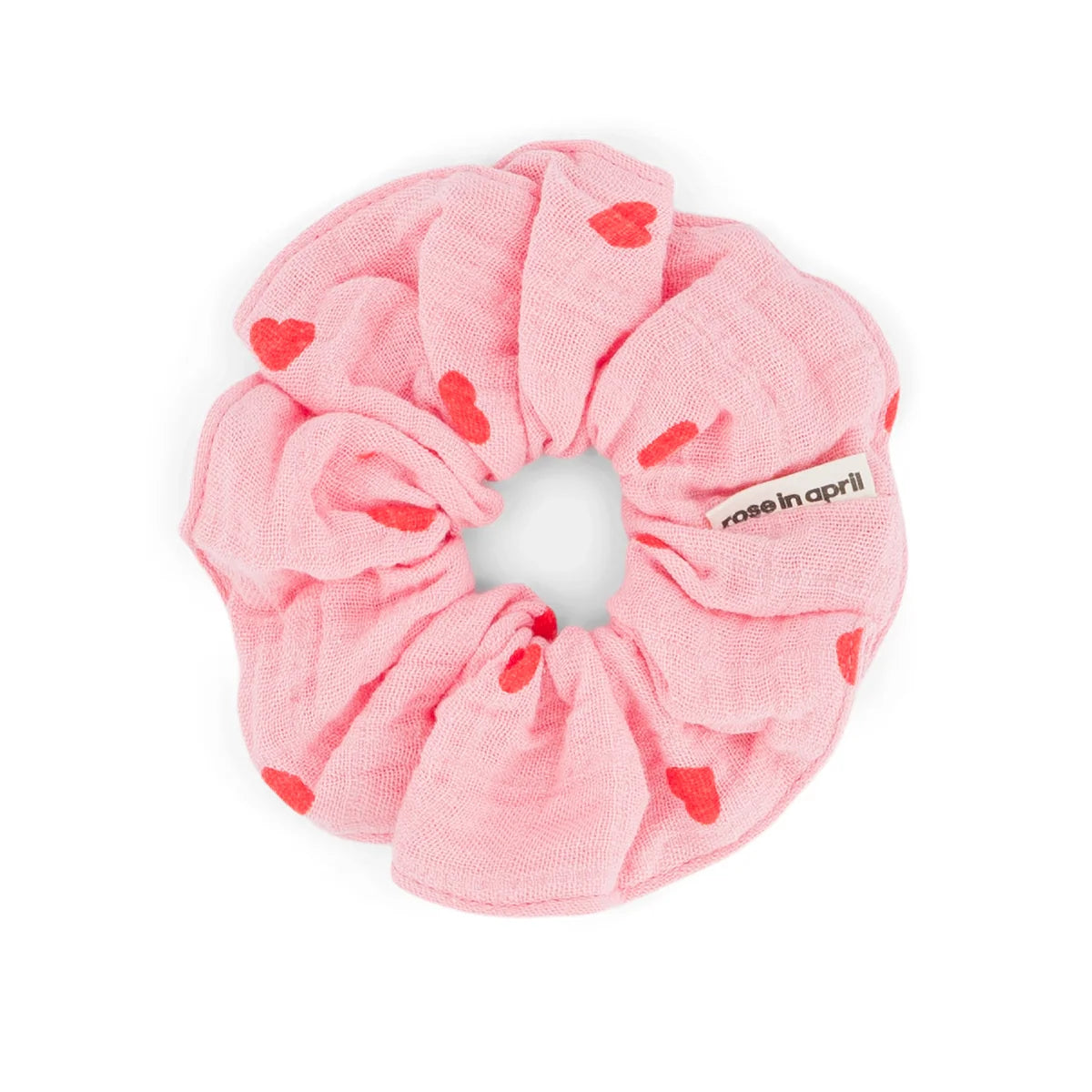 Rose in April - Scrunchie Herz rosa