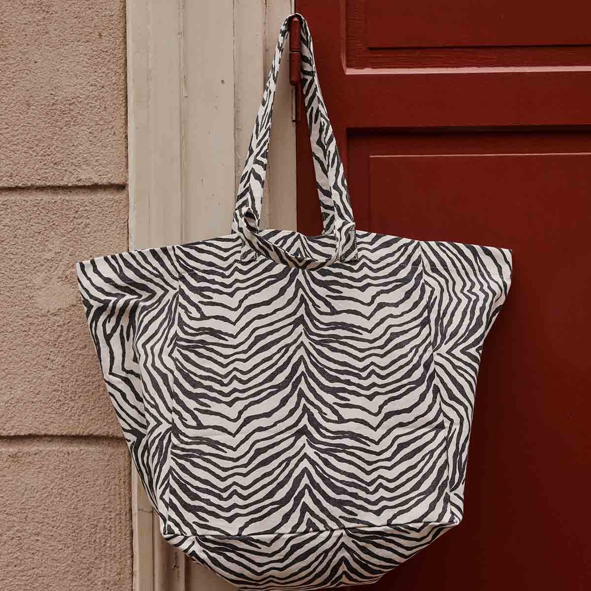 Rose in April - Tote Bag Elisa zebraprint natur/ schwarz