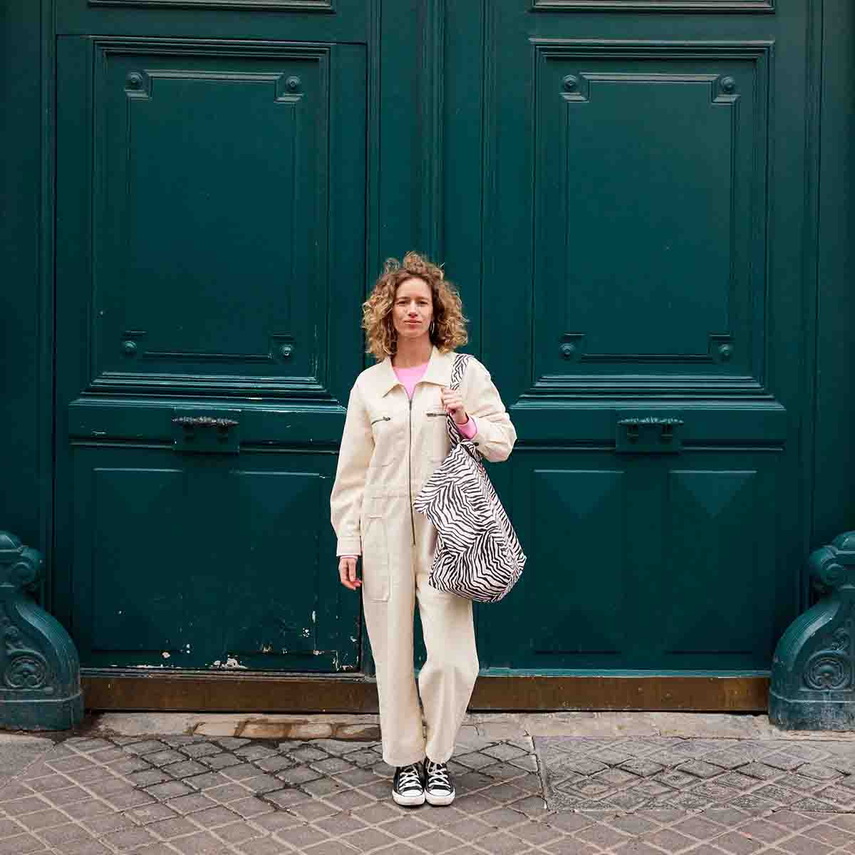 Rose in April - Tote Bag Elisa zebraprint natur/ schwarz