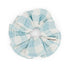 Rose in April - Scrunchie Baumwolle karo hellblau/ natur