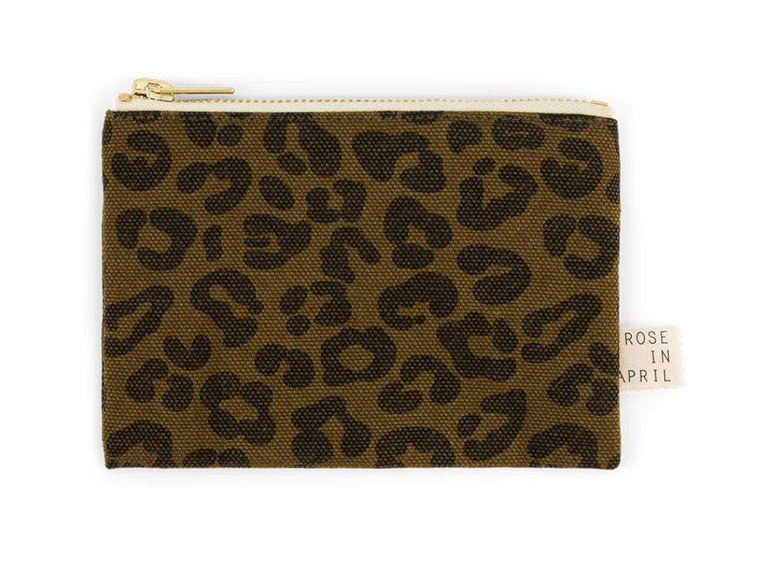 Rose in April - Geldbeutel Marie leoprint olive/ schwarz MINI & ME