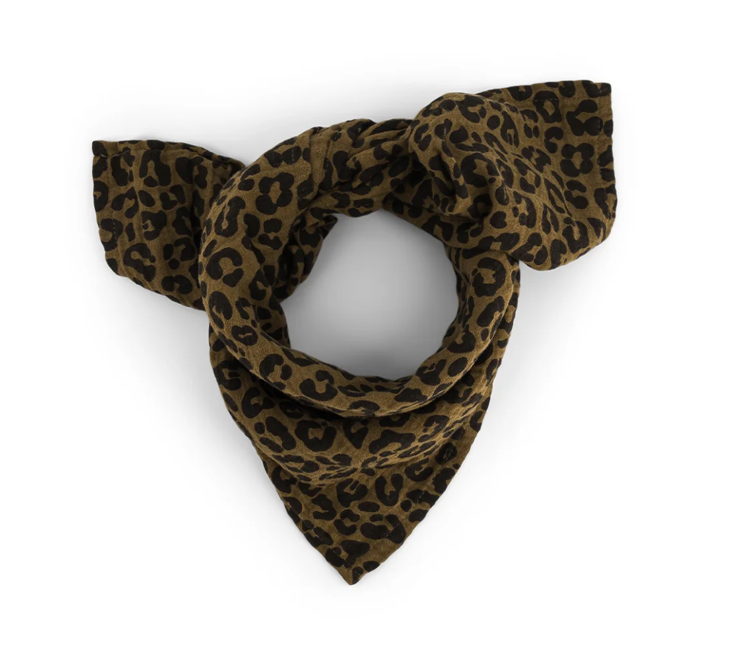 Rose in April - Swaddle Leoprint olive/ schwarz MINI & ME