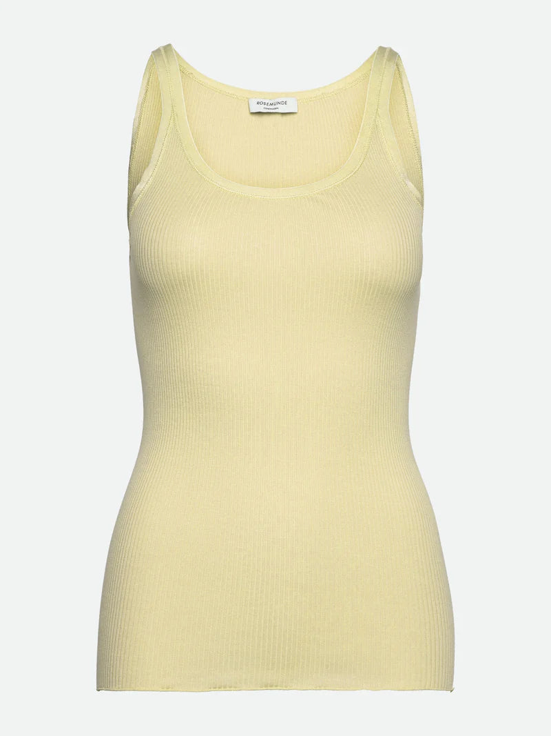 Rosemunde - Belle rundausschnitt Top gelb