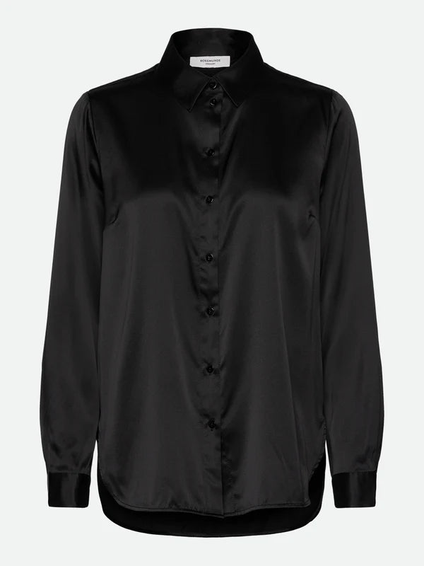 Rosemunde - Seidenhemd für Frauen in schwarz - 90% Seide