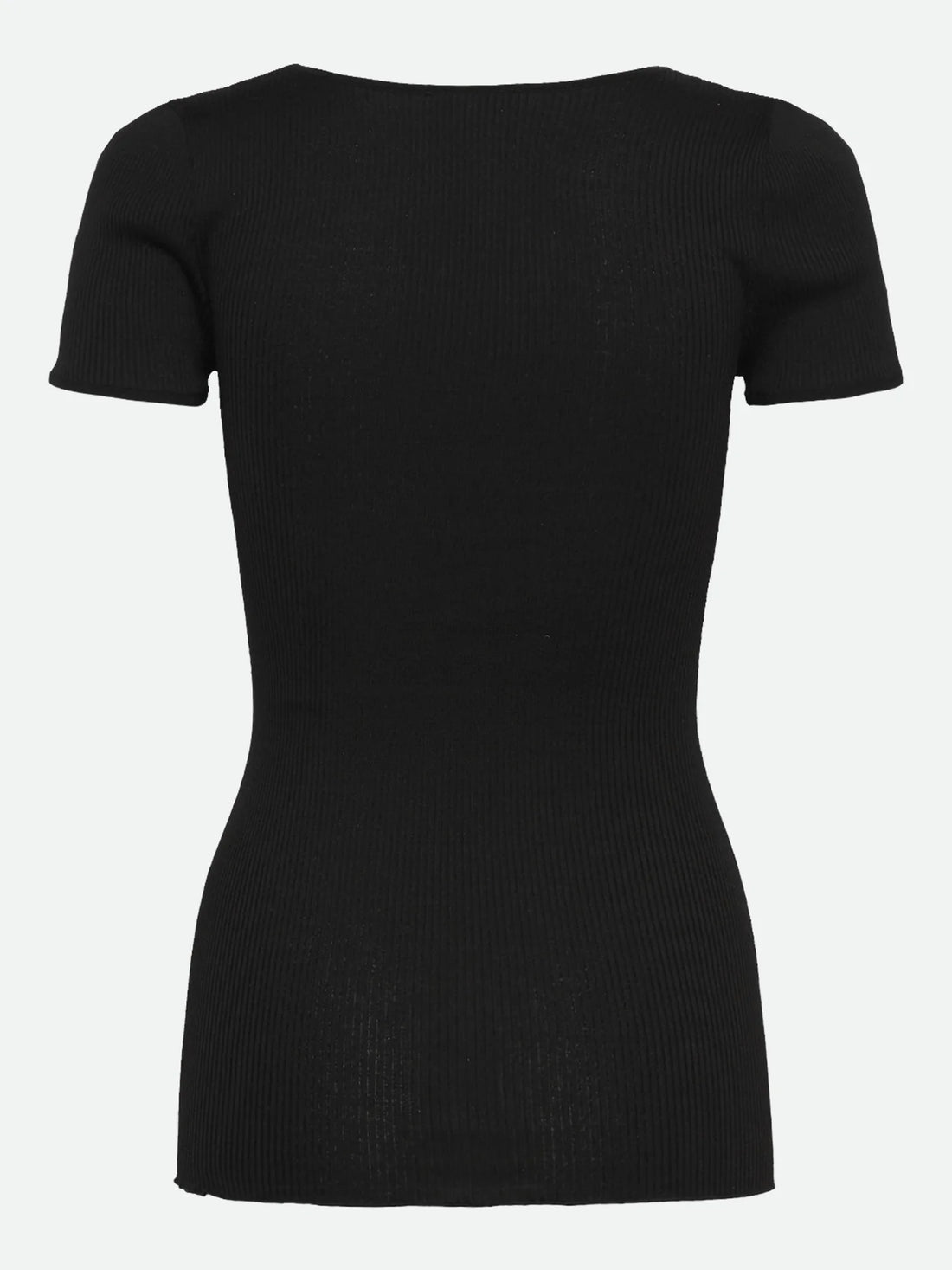 Rosemunde - T-Shirt aus Seide und Baumwolle schwarz