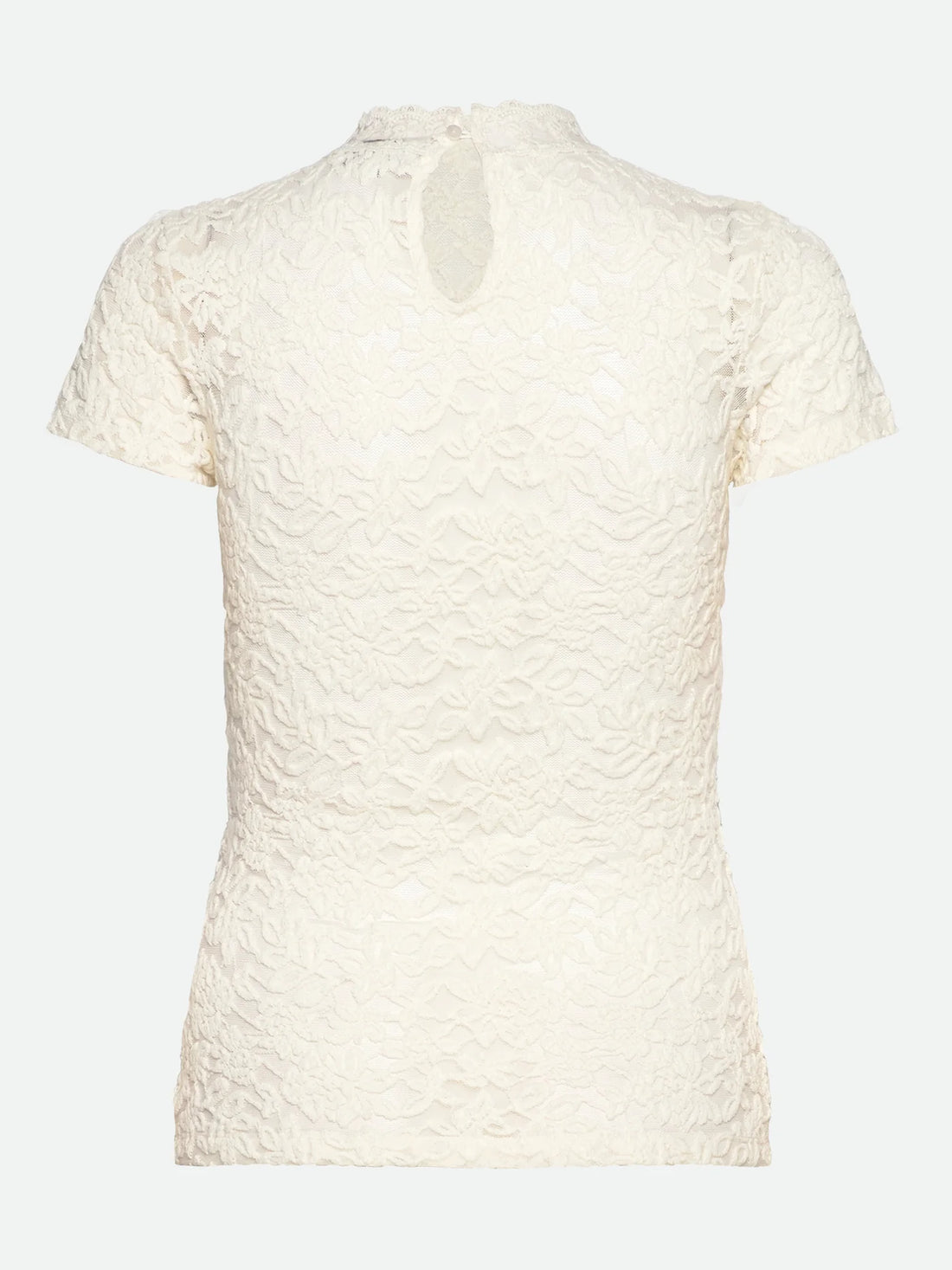 Rosemunde - Transparentes T-Shirt aus Spitze beige