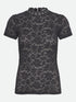 Rosemunde - Transparentes T-Shirt aus Spitze schwarz