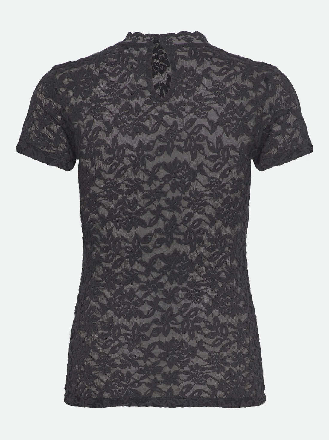 Rosemunde - Transparentes T-Shirt aus Spitze schwarz