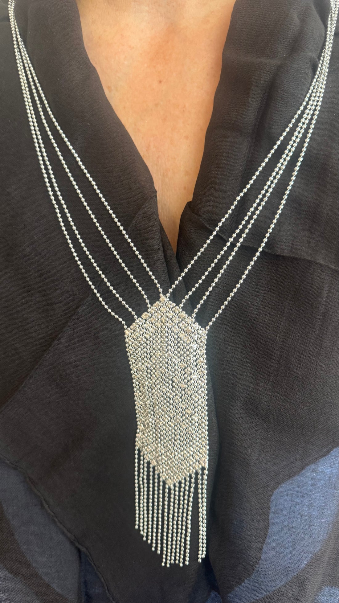 Schmuck TBSG - lange Kette silber