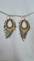Sister Schmuck - handgefertigte Ohrringe Pfau beige-braun