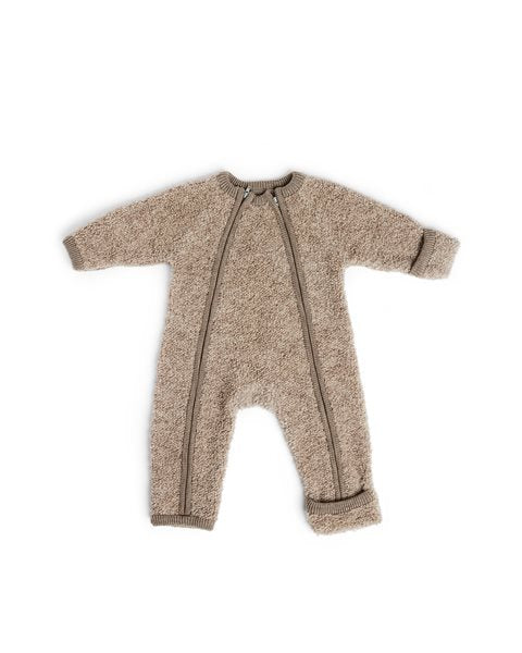 Smallstuff - Baby Wolloverall mit Reißverschluss Merinowolle beige