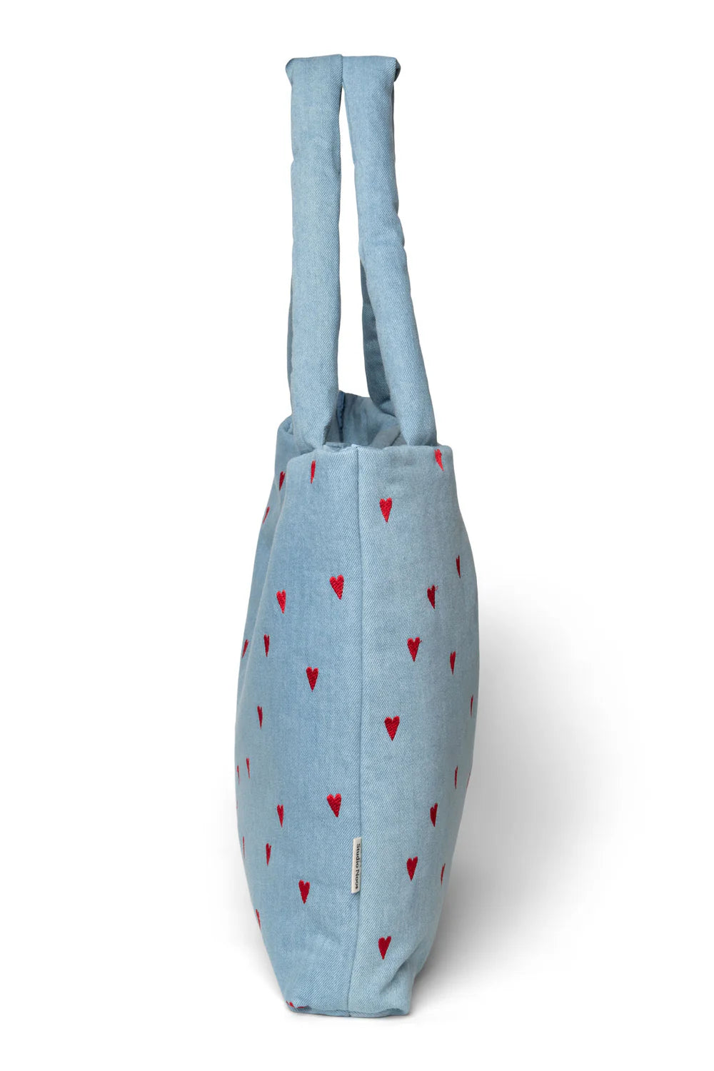 Studio Noos - Mom Shoppertasche Jeans mit roten Herzen
