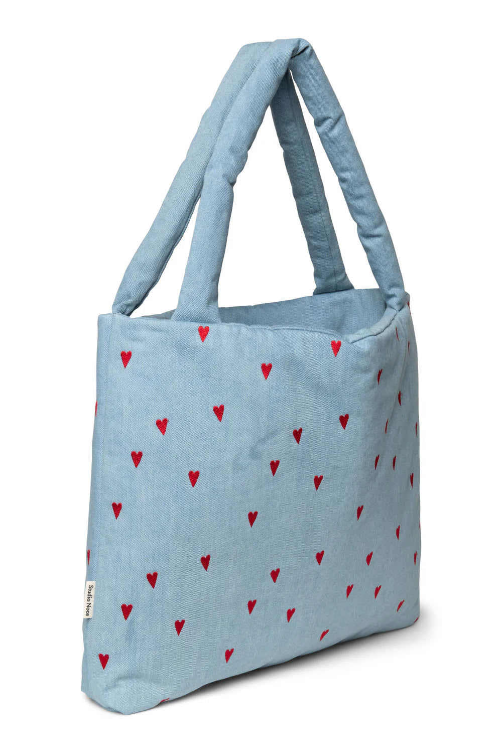 Studio Noos - Mom Shoppertasche Jeans mit roten Herzen