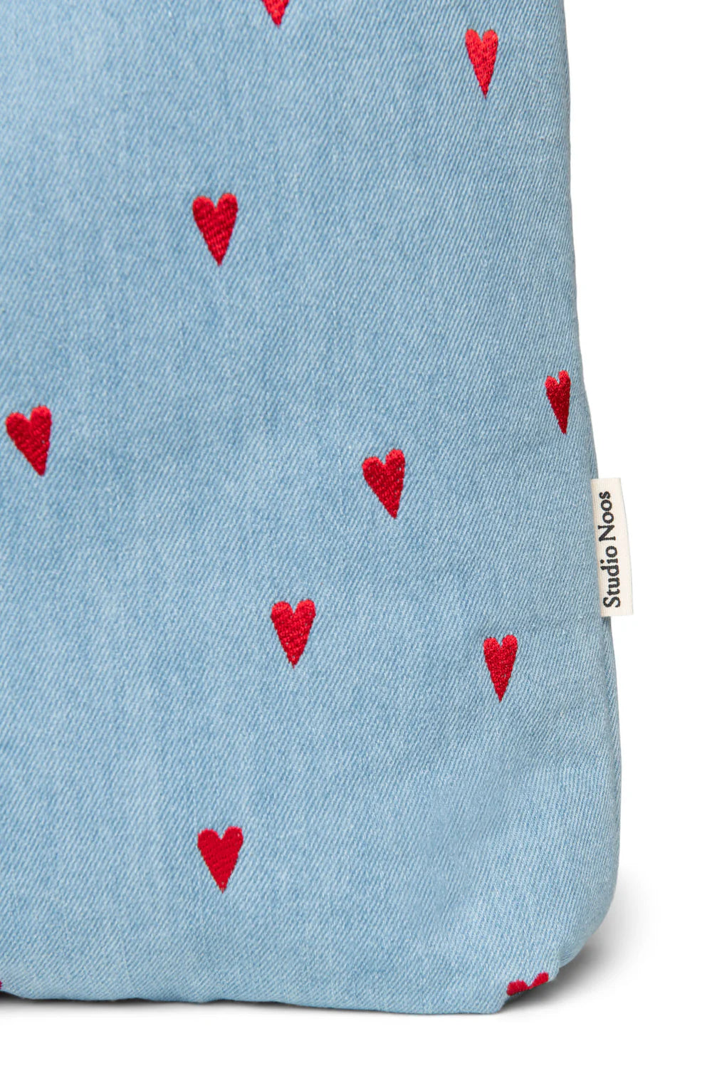 Studio Noos - Mom Shoppertasche Jeans mit roten Herzen