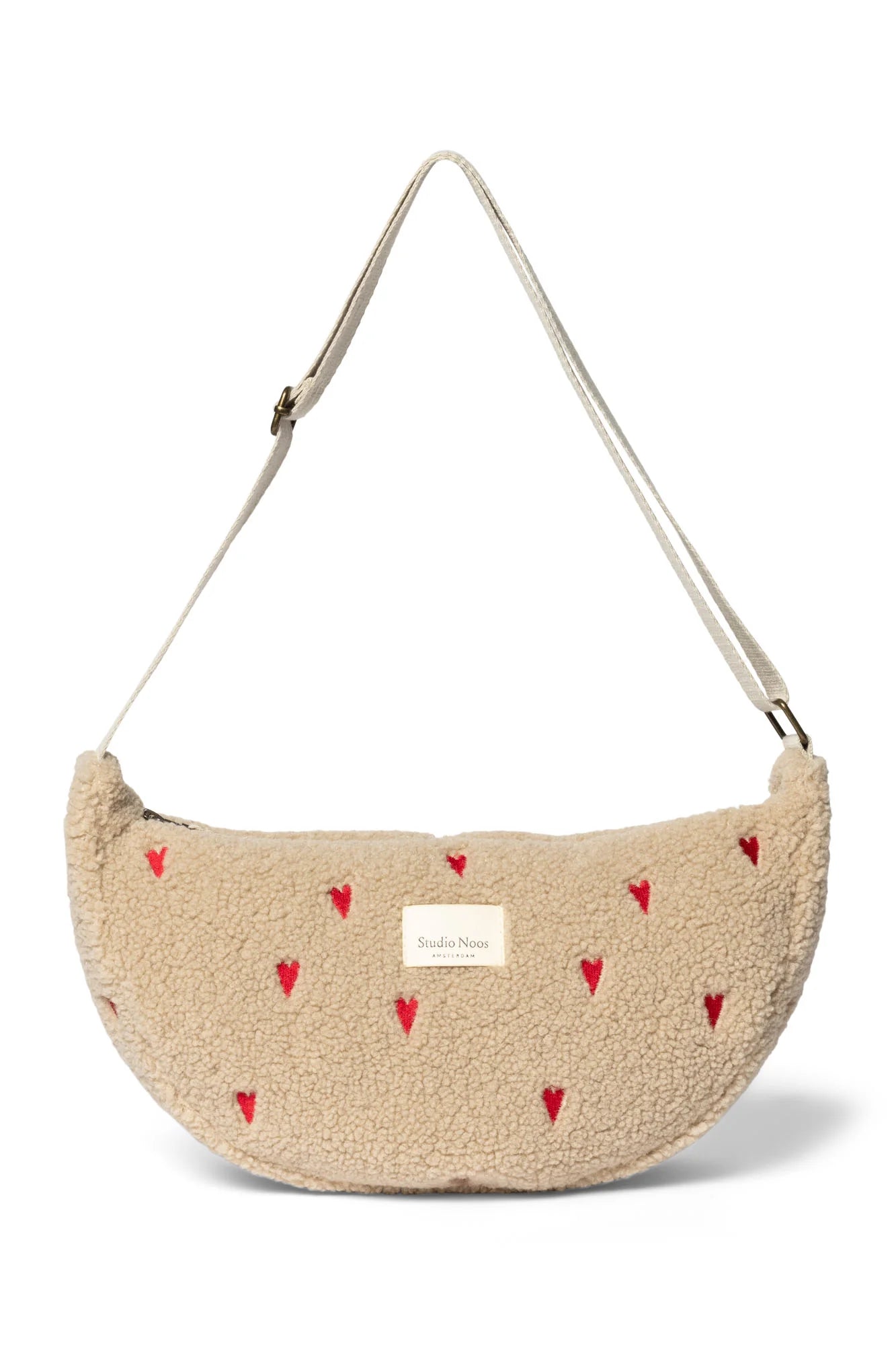 Studio Noos - Teddy Mom-Bag beige Gürteltasche mit Herzen