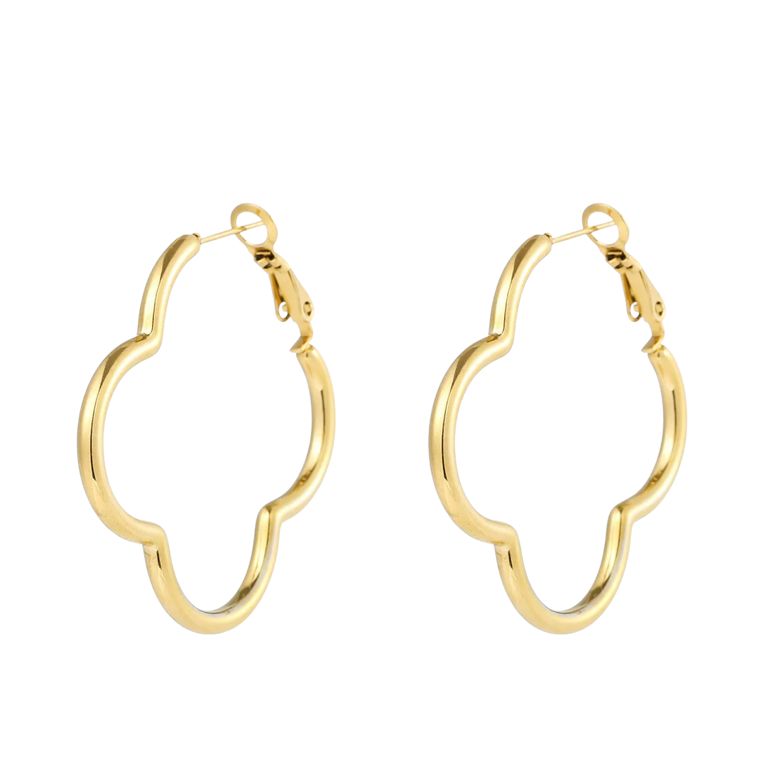 Vido - Ohrringe in gold Blumen-Form für Frauen/Damen