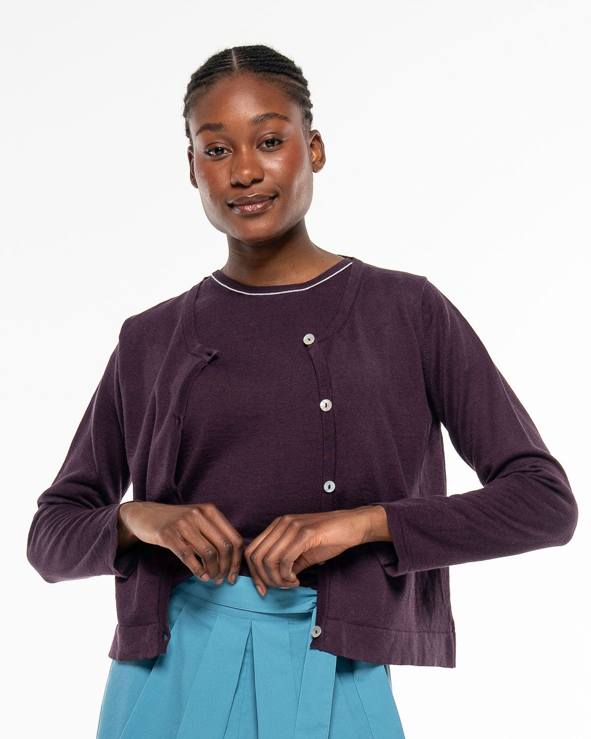 Alma & Lovis - Strickjacke Leinen-Cotton-Mix