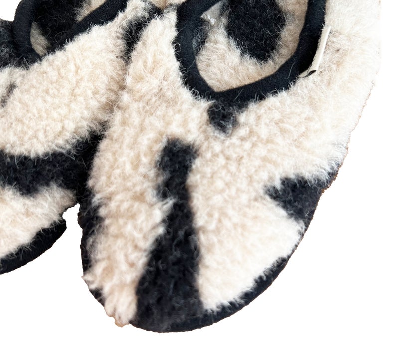 Alwero - Damen Hausschuhe Ballerina leo