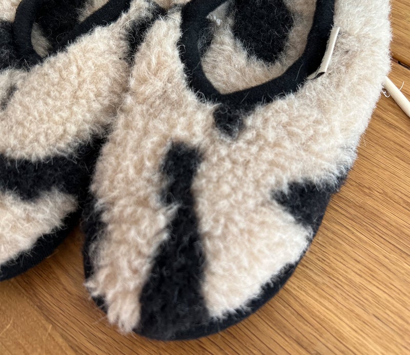 Alwero - Damen Hausschuhe Ballerina leo