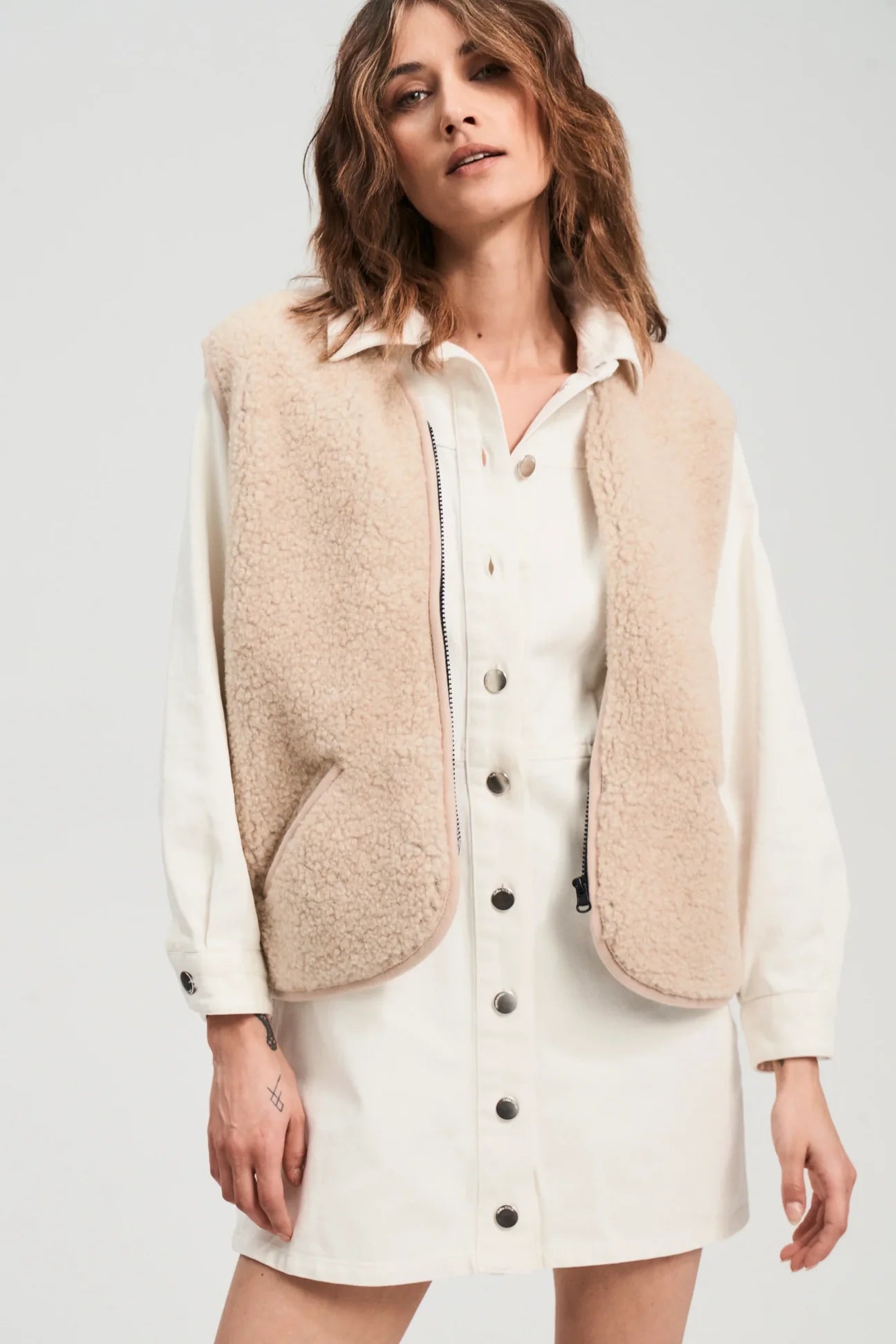 Alwero - Damen Wollweste POS beige