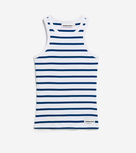 Armedangels - Top Kanitaa weiss blau gestreift