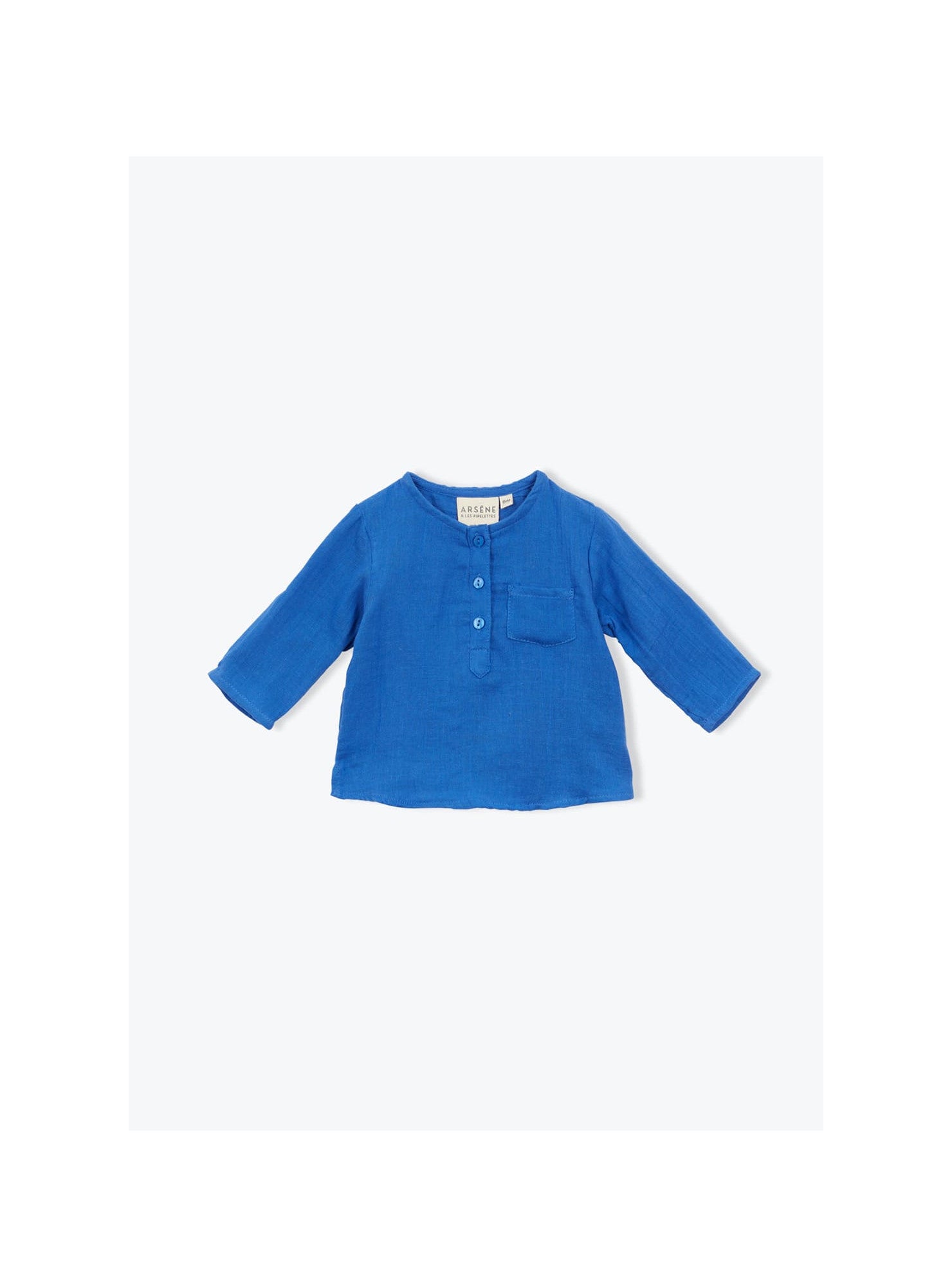Arsène et les Pipelettes - Baby Bluse Baumwolle blau
