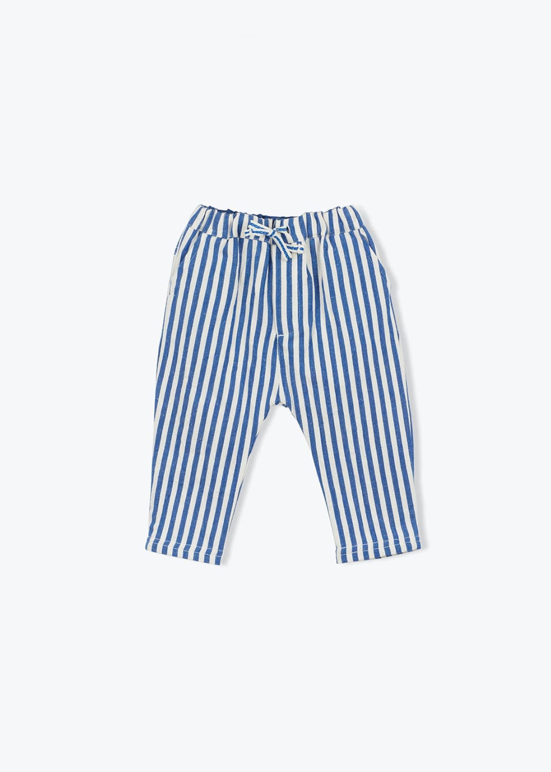 Babyhose aus gestreiftem Denim in Farbe Marine von Arsène et les Pipelettes.