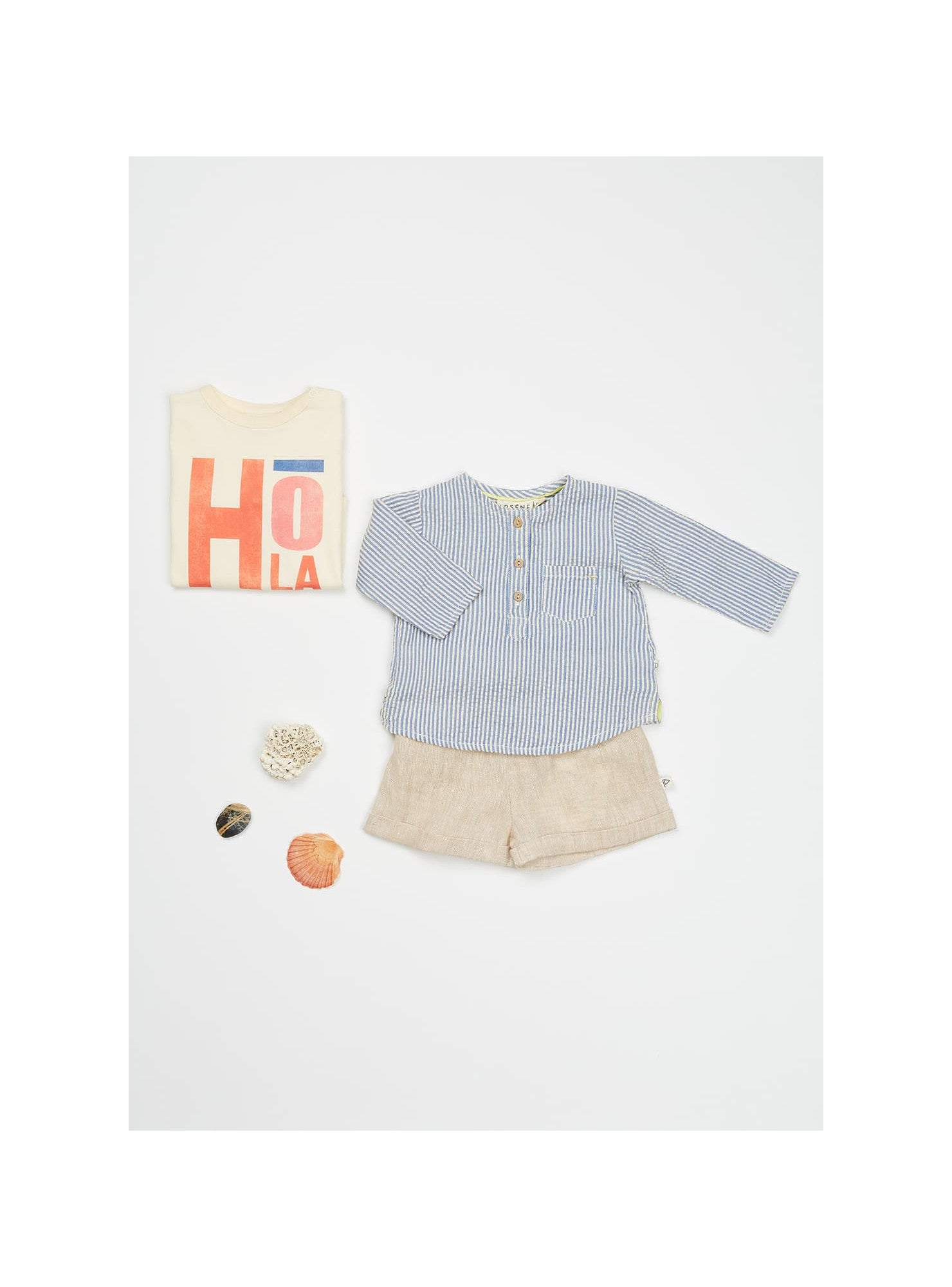 Arsène et les Pipelettes - Baby T-Shirt Hola natur MINI & ME